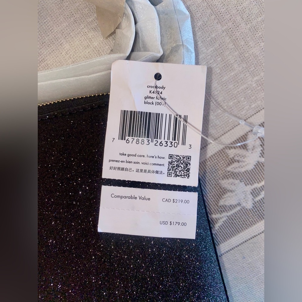 Kate Spade Black Glitter Clutch - Picture 4 of 5